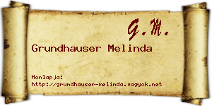 Grundhauser Melinda névjegykártya